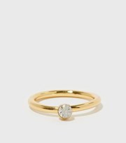 New Look Real Gold Plated Diamante Ring